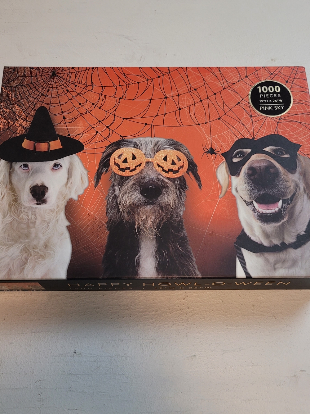 Happy Howl-o-ween Puzzle - Orange Halloween Dog Design
